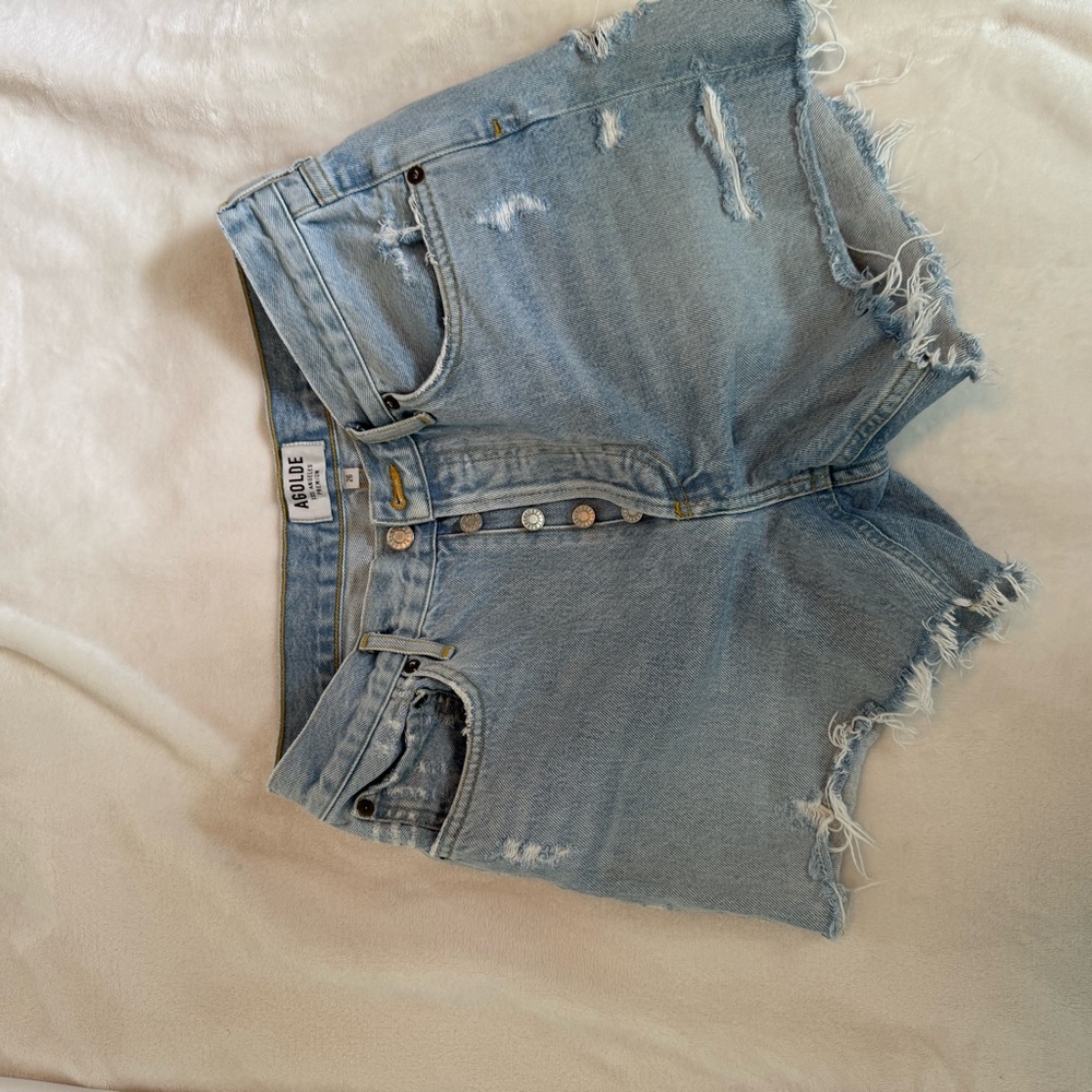 Agolde High Rise Blue Jeans with Vintage Fade